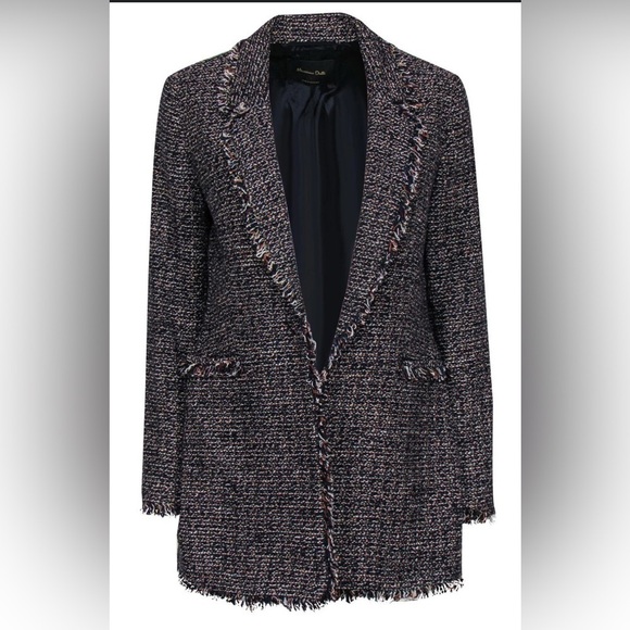 Massimo Dutti Jackets & Blazers - Massimo Dutti Black and Gray Blazer with Notched Lapel